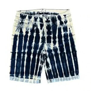 Jordache Denim Tie Dye Jeans Bermuda‎ blue Shorts Girls Sz 16 Retro